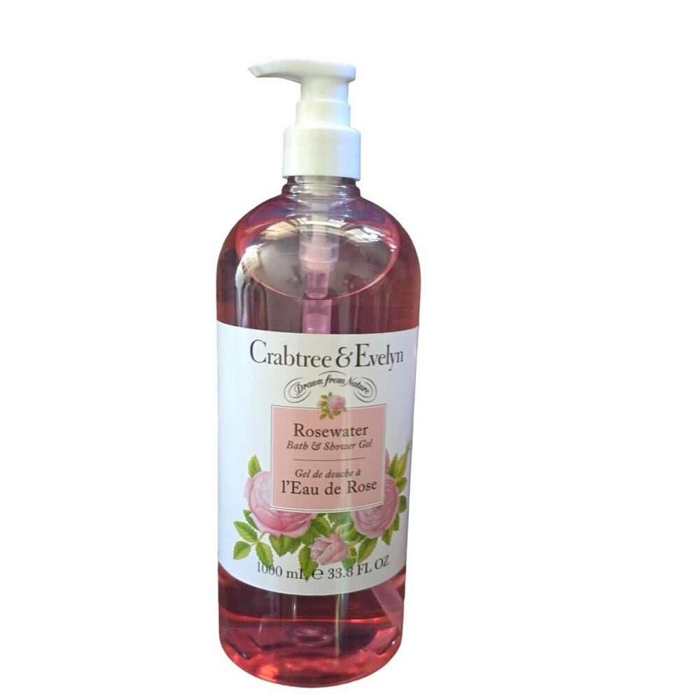 Crabtree & Evelyn Rosewater Bath & Shower Gel 1000ml Cleansing‎ & Refreshing